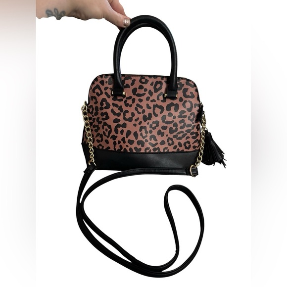 NWOT Madden Girl Leopard and Black Satchel - Picture 3 of 8